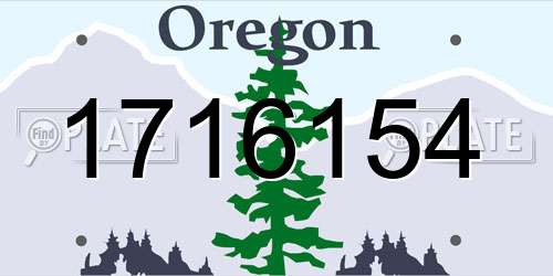 1716154 Oregon License Plate