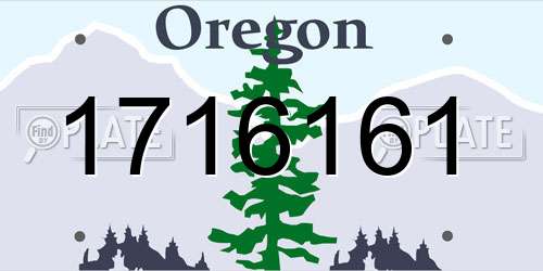 1716161 Oregon License Plate
