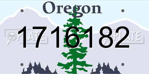 1716182 Oregon License Plate