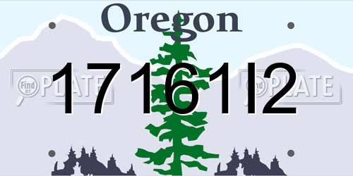 17161I2 Oregon License Plate