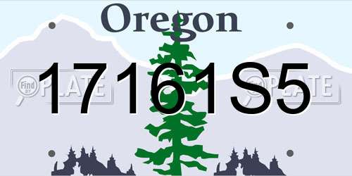 17161S5 Oregon License Plate