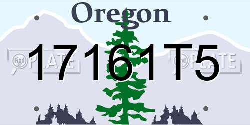 17161T5 Oregon License Plate