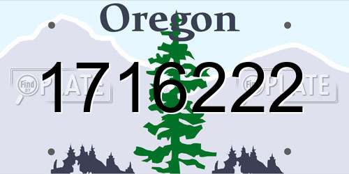 1716222 Oregon License Plate