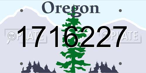 1716227 Oregon License Plate