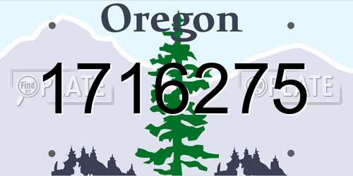 1716275 Oregon License Plate