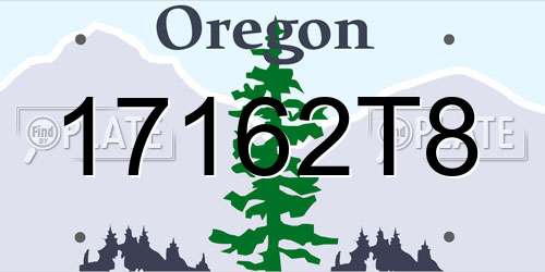 17162T8 Oregon License Plate