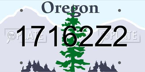 17162Z2 Oregon License Plate
