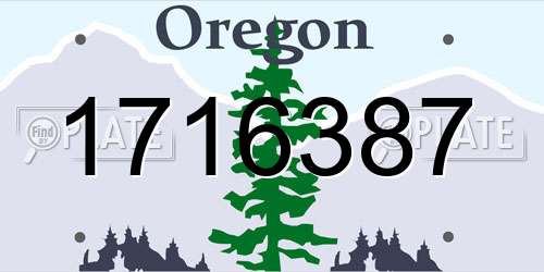 1716387 Oregon License Plate