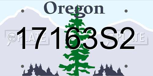 17163S2 Oregon License Plate