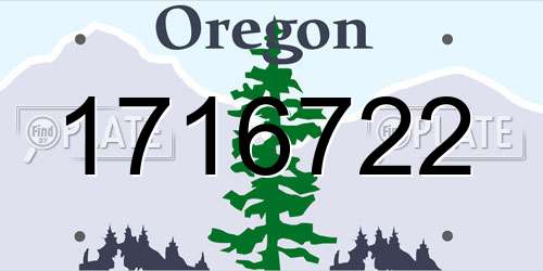 1716722 Oregon License Plate