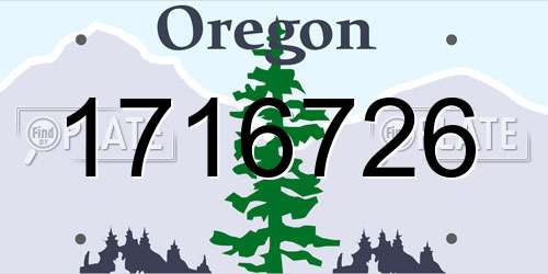 1716726 Oregon License Plate