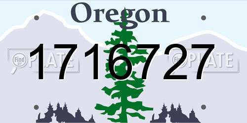 1716727 Oregon License Plate