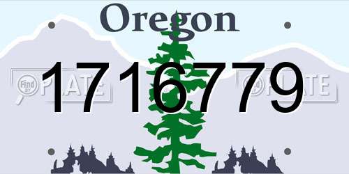 1716779 Oregon License Plate