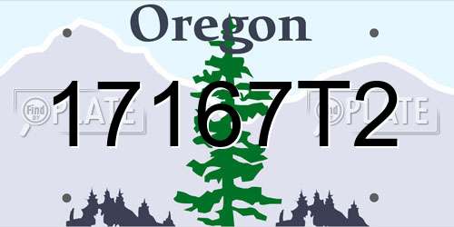 17167T2 Oregon License Plate
