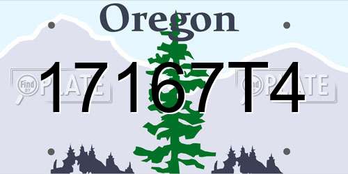 17167T4 Oregon License Plate