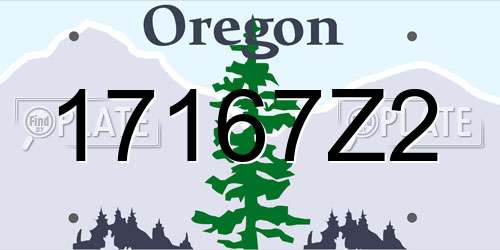 17167Z2 Oregon License Plate