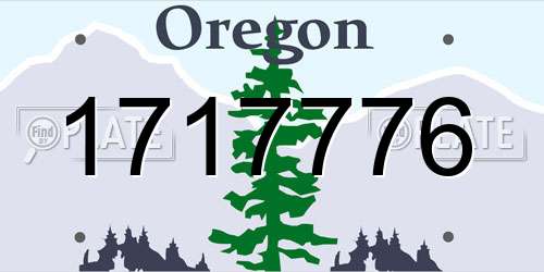 1717776 Oregon License Plate