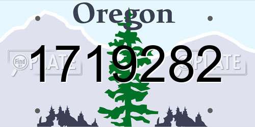 1719282 Oregon License Plate