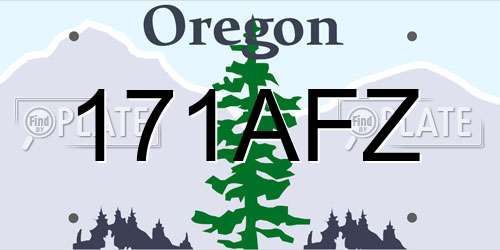 171AFZ Oregon License Plate