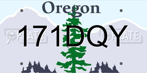 171DQY Oregon License Plate