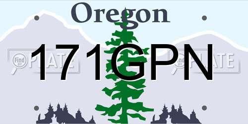 171GPN Oregon License Plate