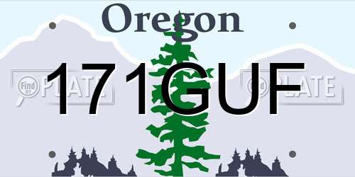 171GUF Oregon License Plate