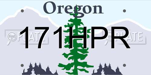 171HPR Oregon License Plate
