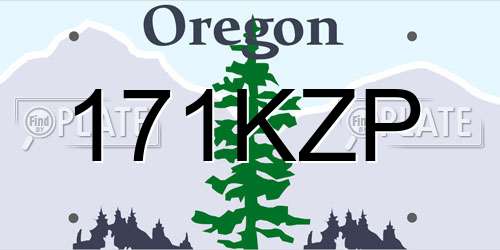 171KZP Oregon License Plate