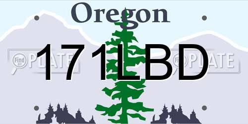 171LBD Oregon License Plate