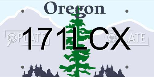171LCX Oregon License Plate