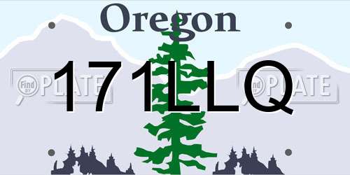 171LLQ Oregon License Plate