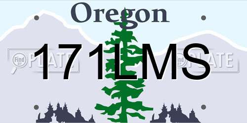 171LMS Oregon License Plate