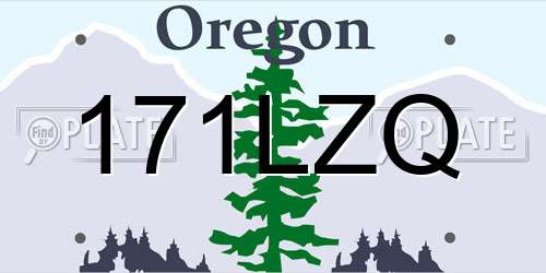 171LZQ Oregon License Plate