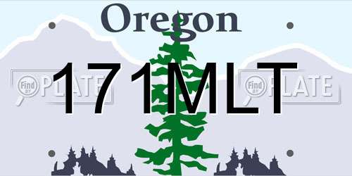 171MLT Oregon License Plate