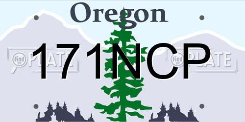 171NCP Oregon License Plate