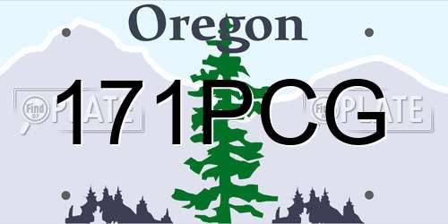 171PCG Oregon License Plate