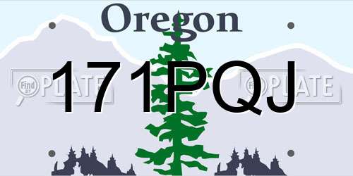 171PQJ Oregon License Plate