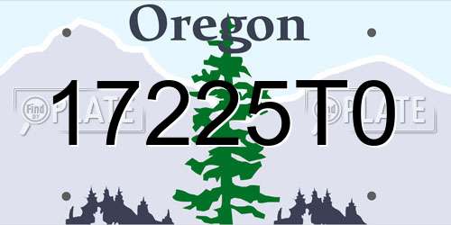 17225T0 Oregon License Plate