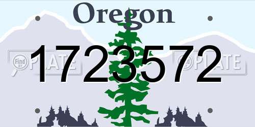 1723572 Oregon License Plate