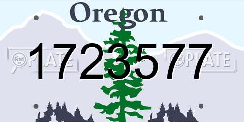 1723577 Oregon License Plate