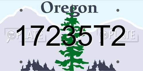 17235T2 Oregon License Plate
