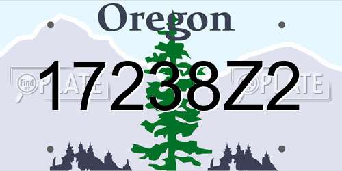17238Z2 Oregon License Plate