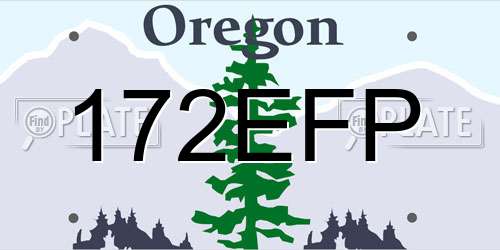 172EFP Oregon License Plate