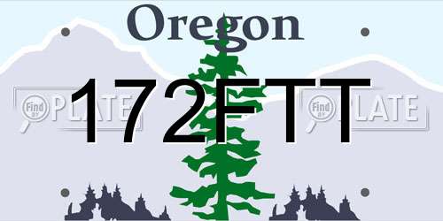 172FTT Oregon License Plate