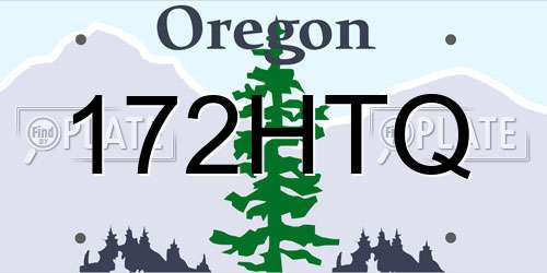 172HTQ Oregon License Plate