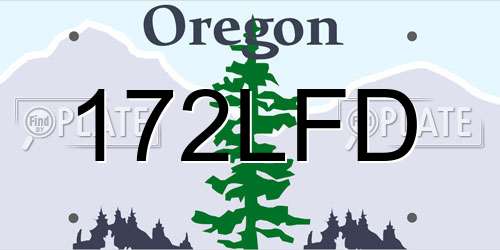 172LFD Oregon License Plate