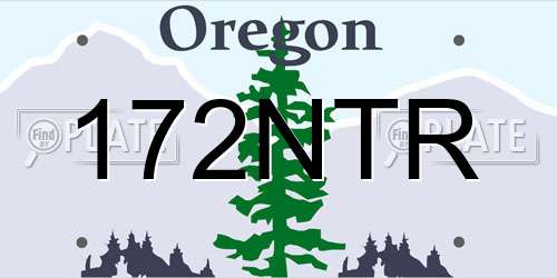 172NTR Oregon License Plate