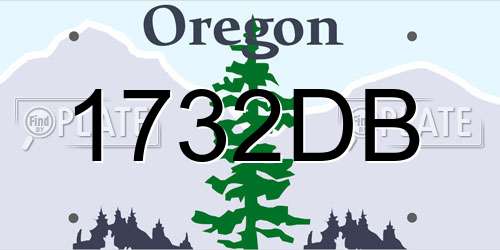 1732DB Oregon License Plate