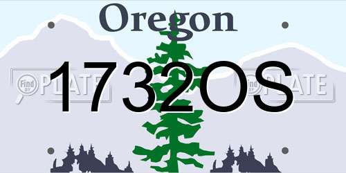 1732OS Oregon License Plate