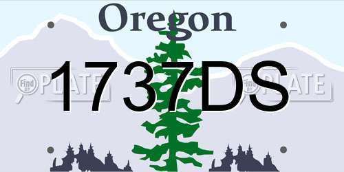 1737DS Oregon License Plate